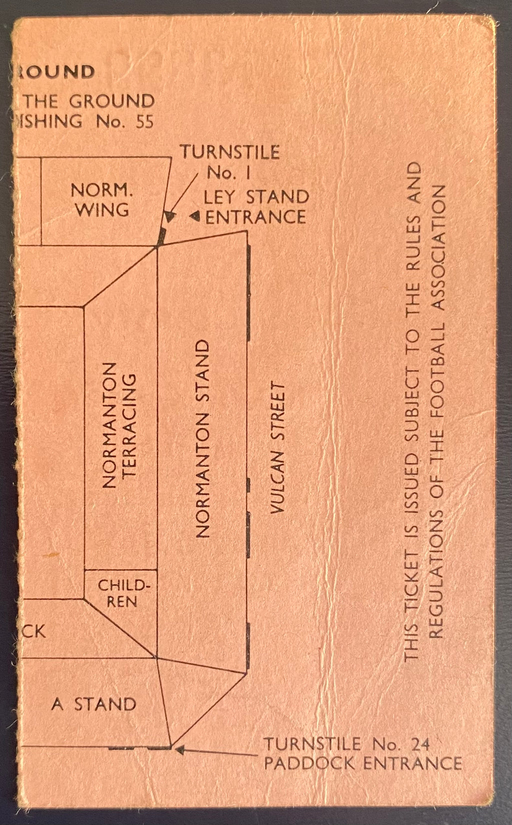 1971/72 ORIGINAL FA CUP 4TH ROUND TICKET DERBY COUNTY V NOTTS COUNTY