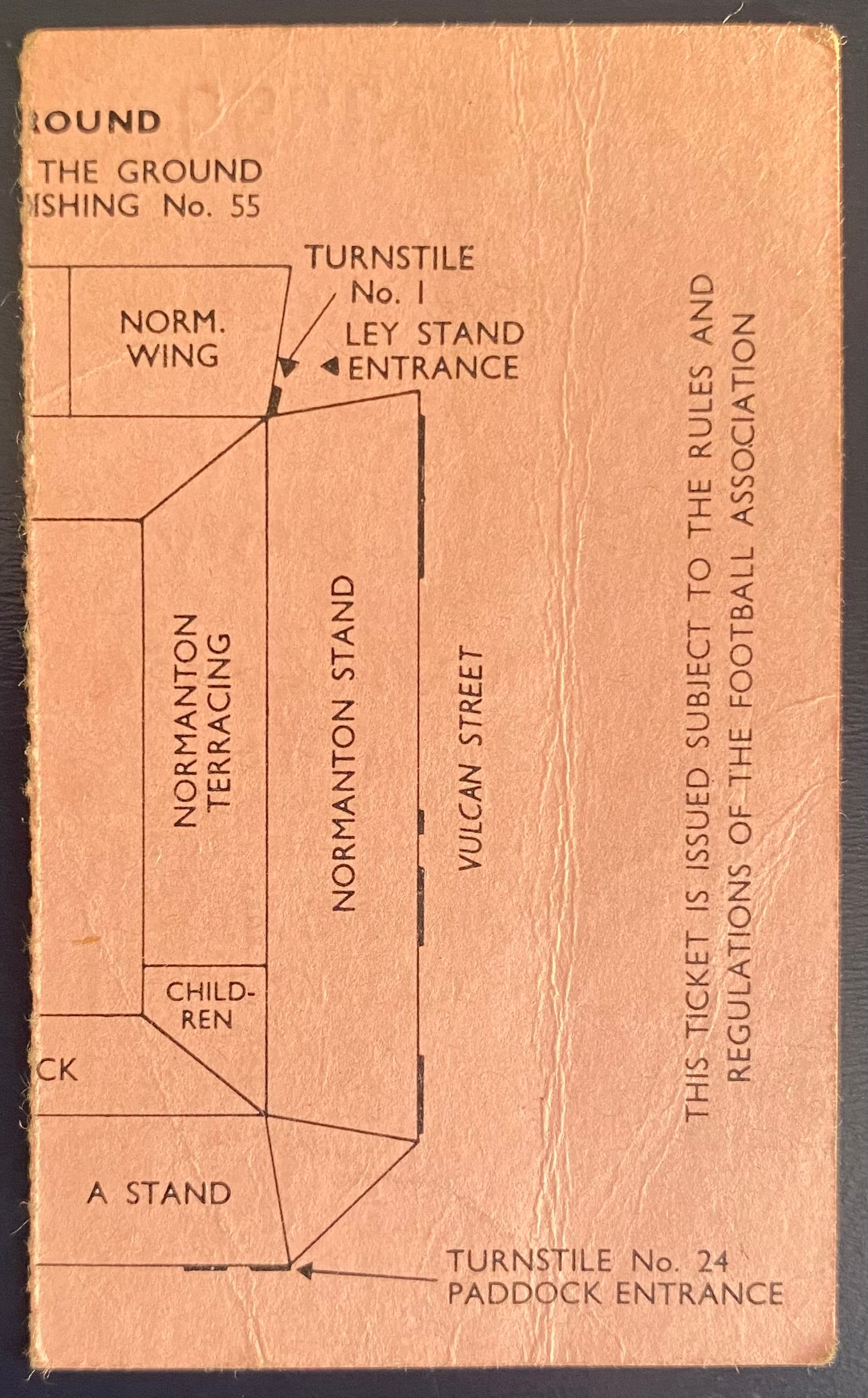 1971/72 ORIGINAL FA CUP 4TH ROUND TICKET DERBY COUNTY V NOTTS COUNTY