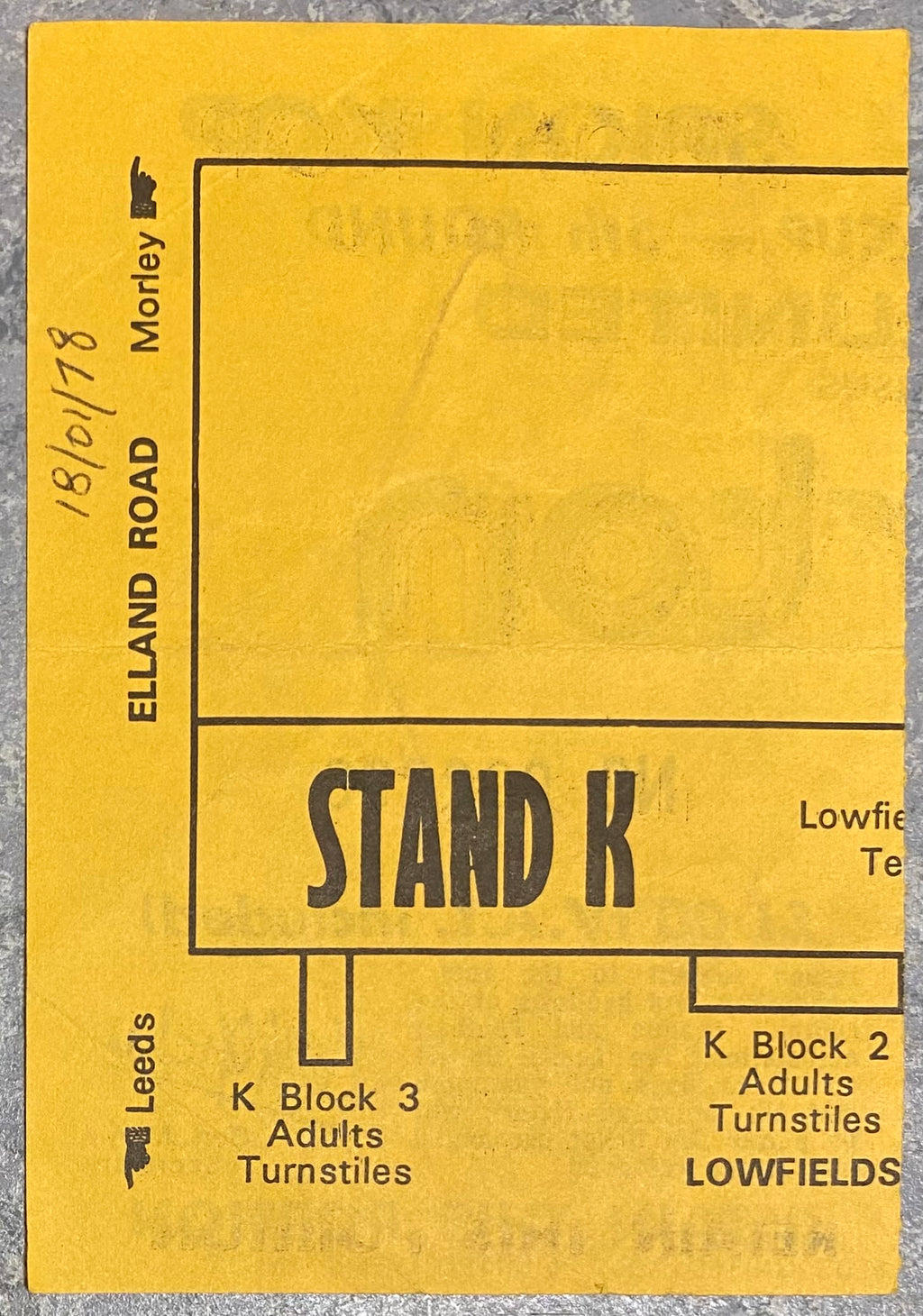 1977/78 ORIGINAL LEAGUE CUP 5TH ROUND TICKET LEEDS UNITED V EVERTON