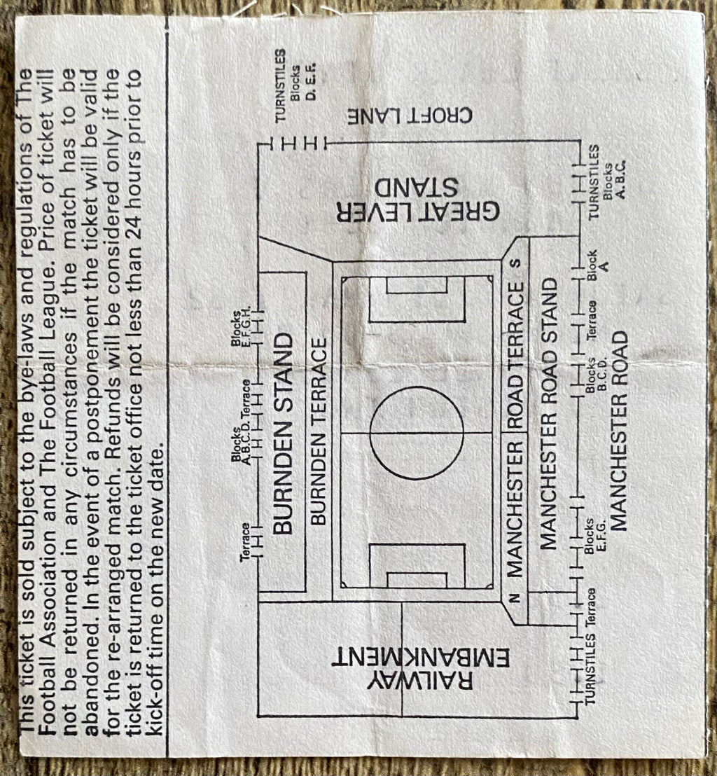 1981/82 ORIGINAL DIVISION 1 TICKET BOLTON WANDERERS V NORWICH CITY