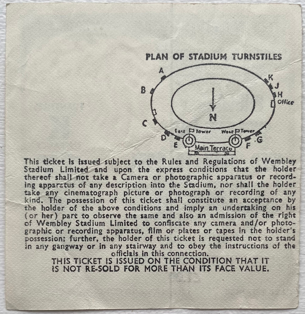 1971 ORIGINAL EUROPEAN CHAMPIONSHIPS QUALIFYING TICKET ENGLAND V SWITZERLAND