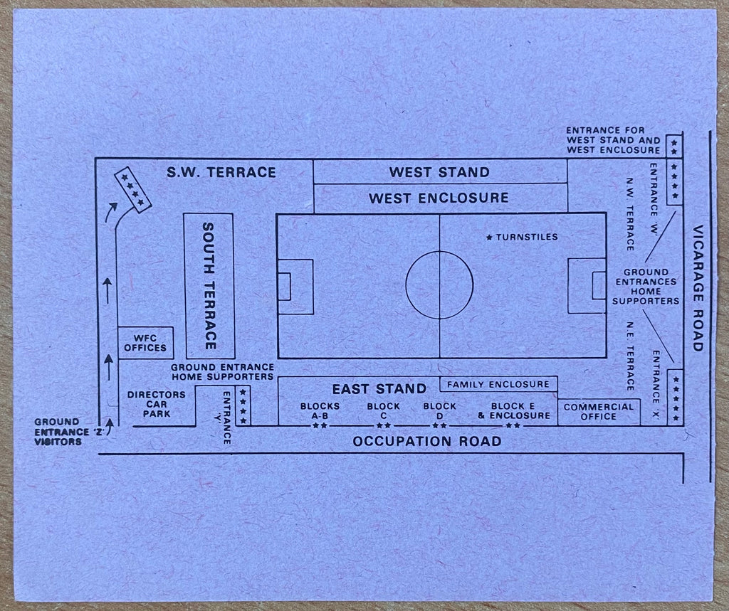 1980/81 ORIGINAL DIVISION TWO TICKET WATFORD V BLACKBURN ROVERS