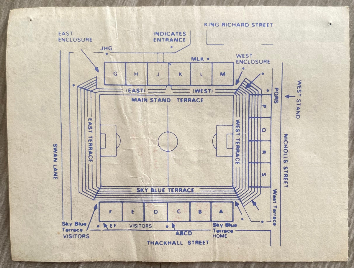 1989/90 ORIGINAL DIVISION ONE TICKET COVENTRY CITY V CHARLTON ATHLETIC