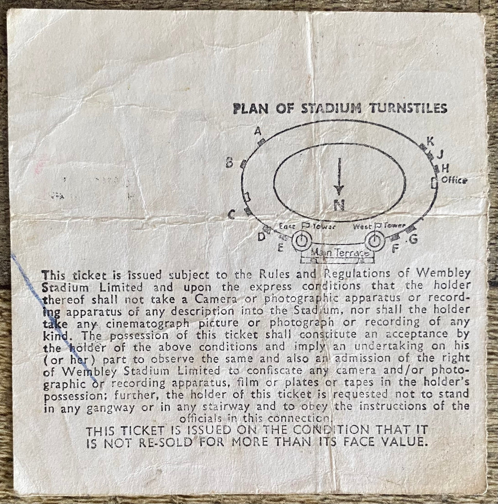 1973 ORIGINAL FA CUP FINAL TICKET SUNDERLAND V LEEDS UNITED
