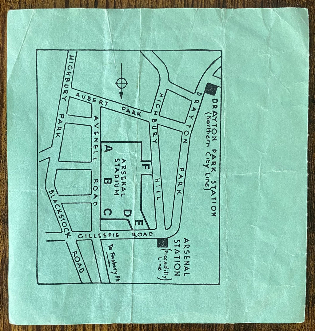 1978/79 ORIGINAL DIVISION ONE TICKET ARSENAL V TOTTENHAM HOTSPUR