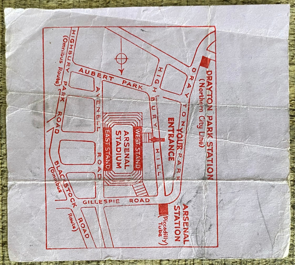 1971/72 ORIGINAL EUROPEAN CUP QUARTER FINAL 2ND LEG TICKET ARSENAL V AJAX AMSTERDAM