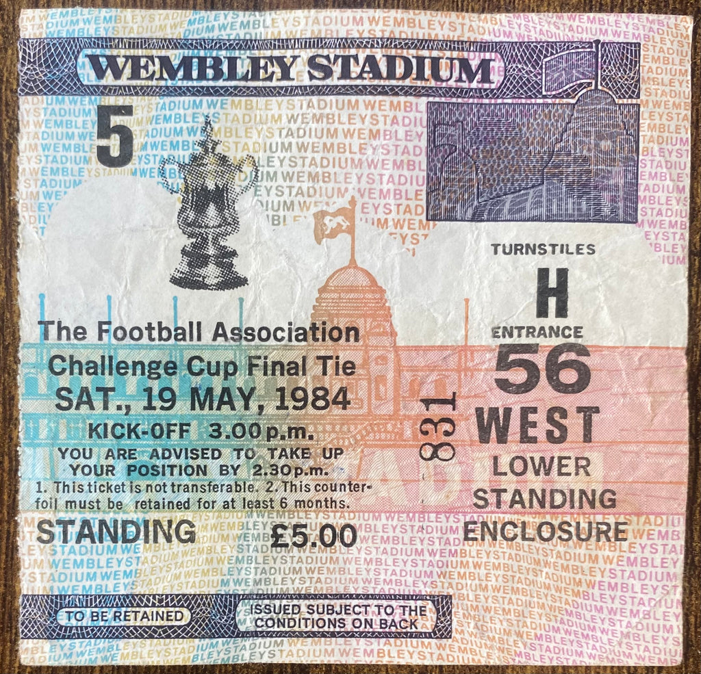 1984 ORIGINAL FA CUP FINAL TICKET EVERTON V WATFORD