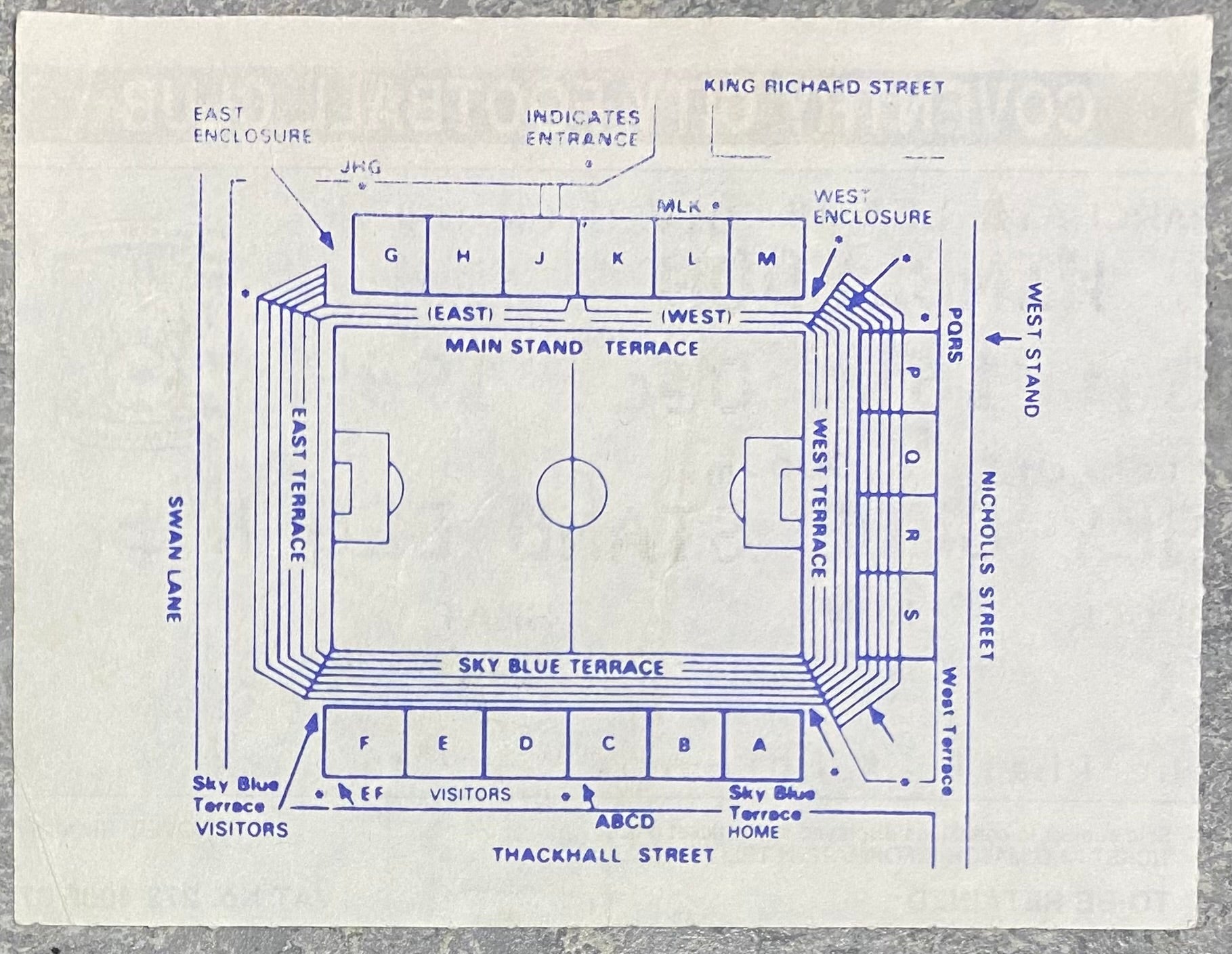 1989/90 ORIGINAL DIVISION ONE TICKET COVENTRY CITY V WIMBLEDON