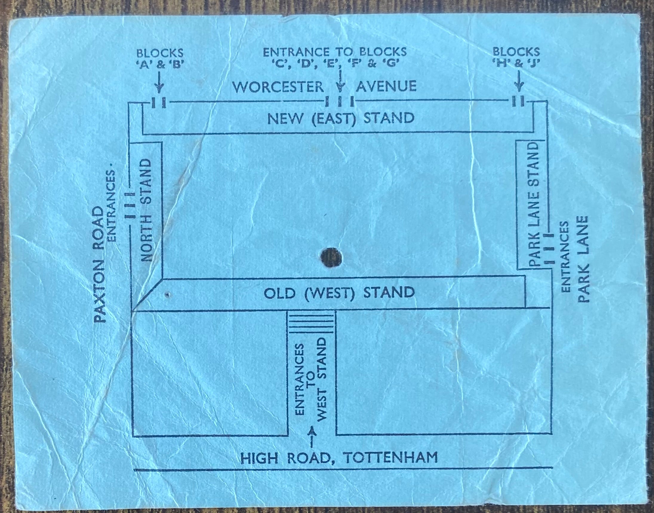1971/72 ORIGINAL DIVISION ONE TICKET TOTTENHAM HOTSPUR V LIVERPOOL