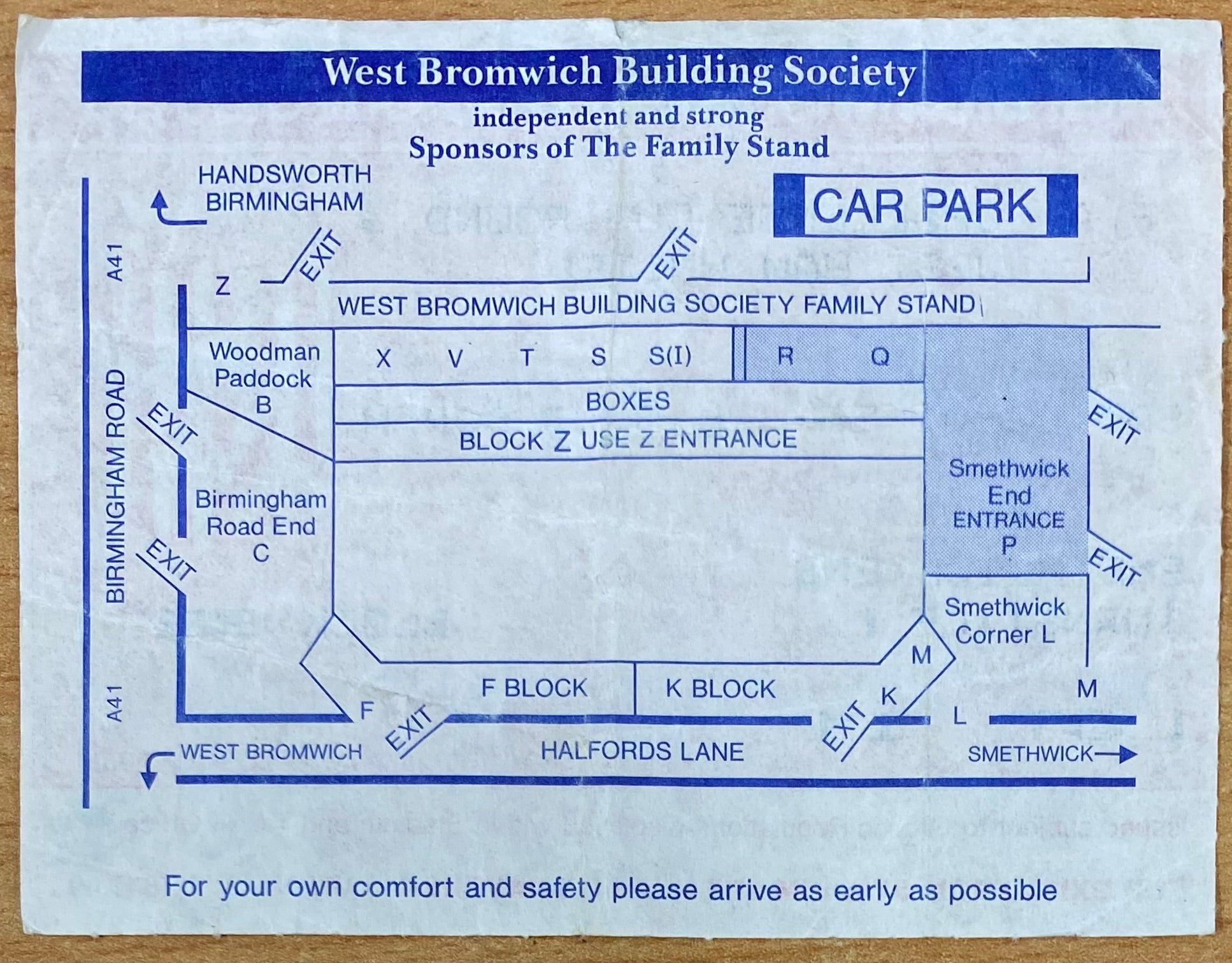 1992/93 ORIGINAL FA CUP 3RD ROUND TICKET WEST BROMWICH ALBION V WEST HAM UNITED