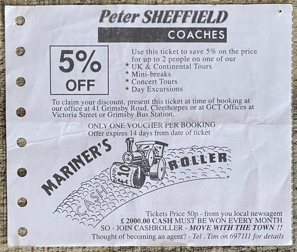 1991/92 ORIGINAL DIVISION 2 TICKET GRIMSBY TOWN V BLACKBURN ROVERS