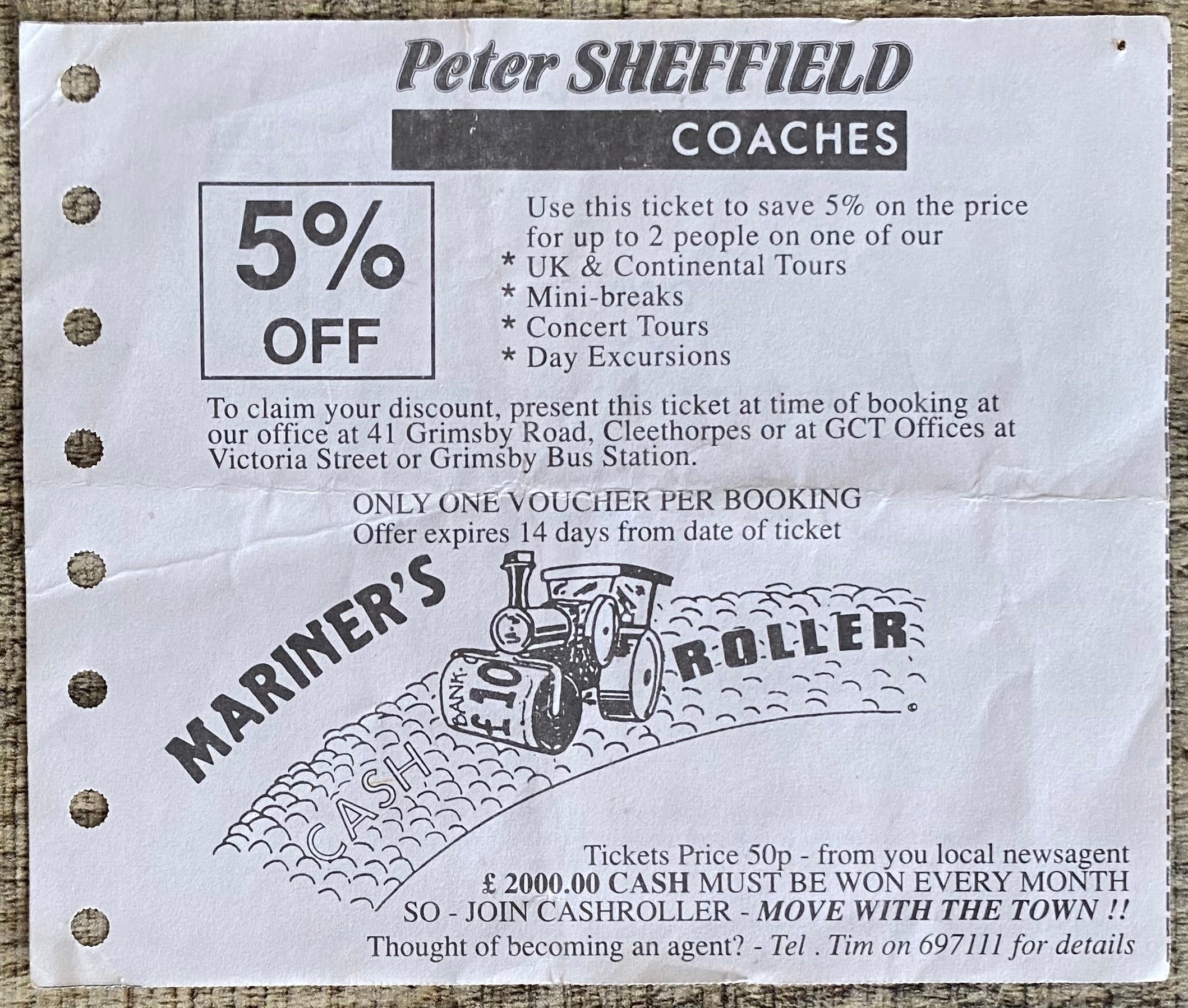 1991/92 ORIGINAL DIVISION 2 TICKET GRIMSBY TOWN V BLACKBURN ROVERS