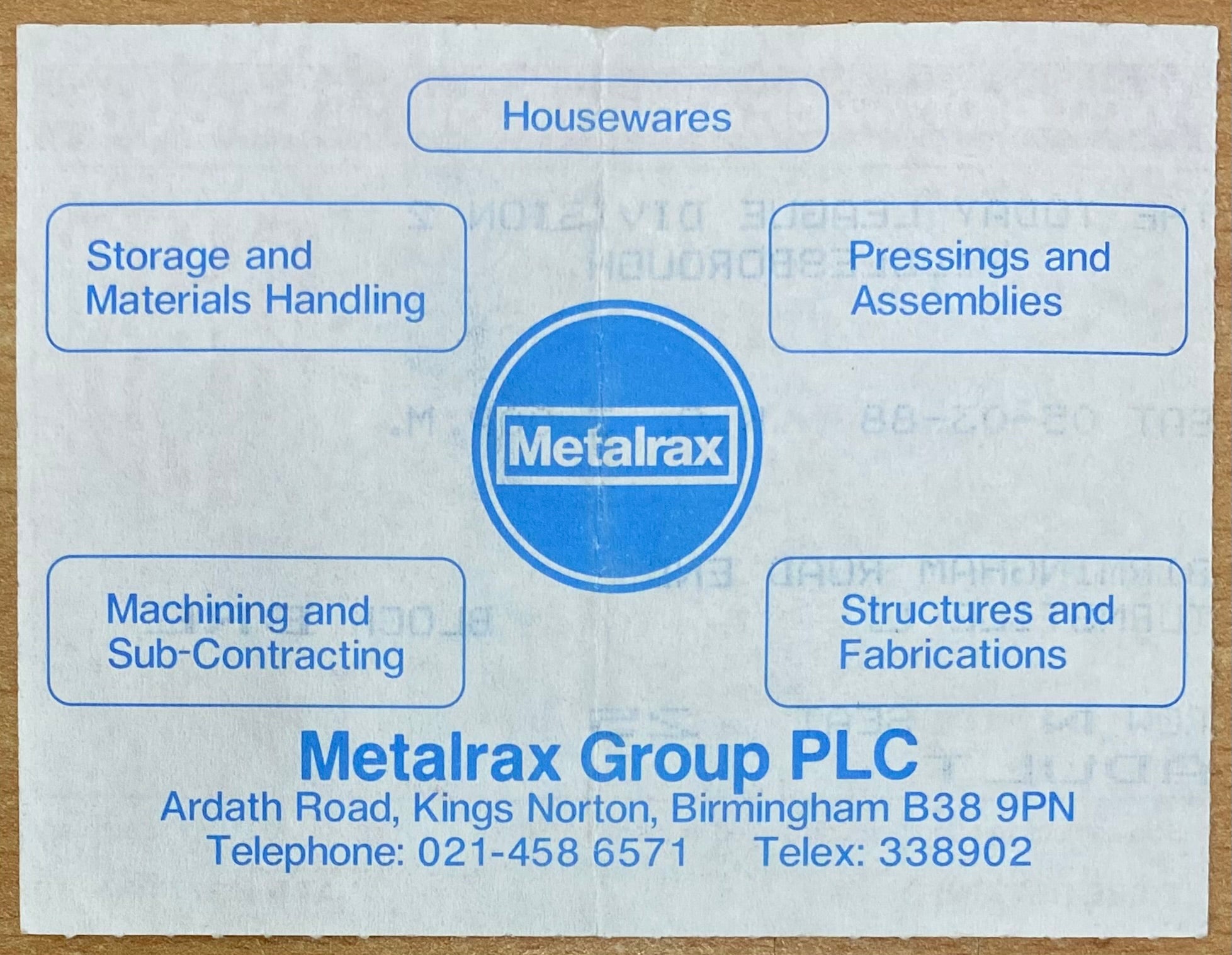 1987/88 ORIGINAL DIVISION 2 TICKET WEST BROMWICH ALBION V MIDDLESBROUGH