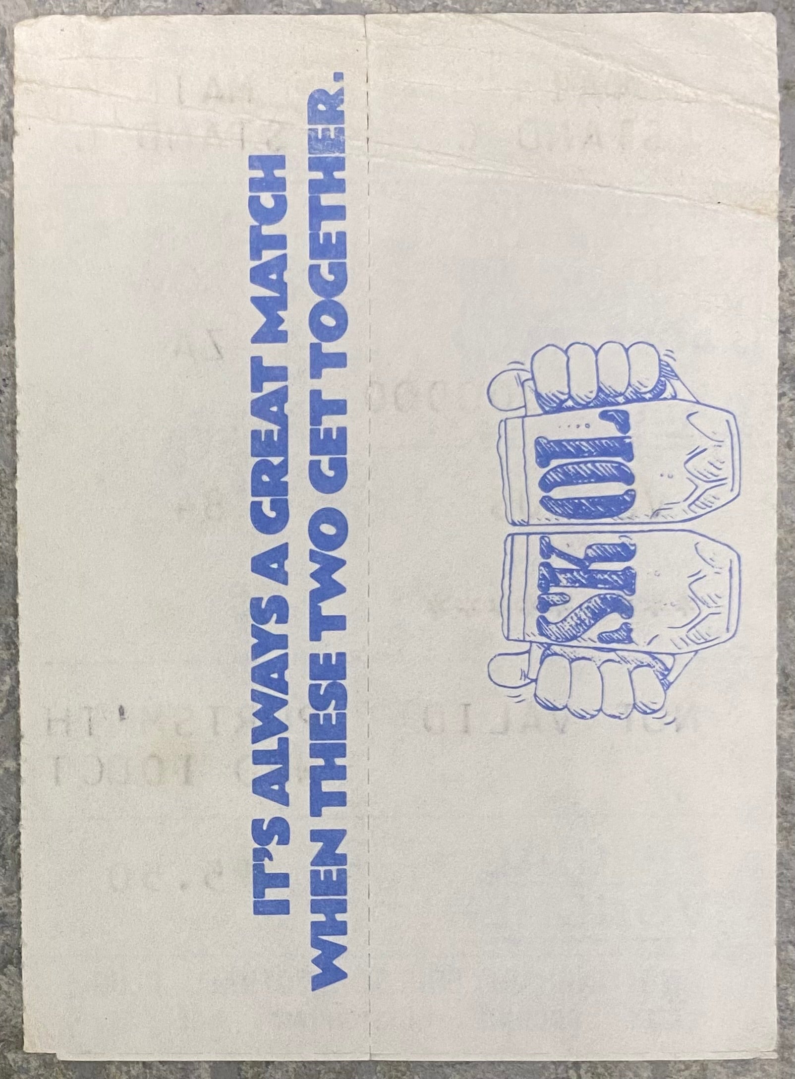 1984/85 ORIGINAL MILK CUP 2ND ROUND 2ND LEG TICKET NOTTINGHAM FOREST V PORTSMOUTH