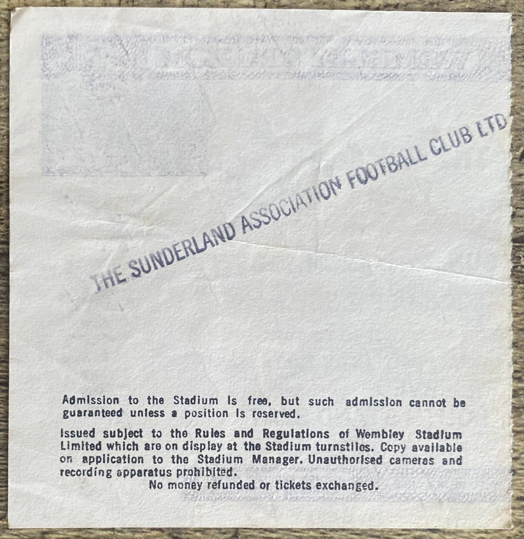 1985 ORIGINAL MILK CUP FINAL TICKET NORWICH V SUNDERLAND