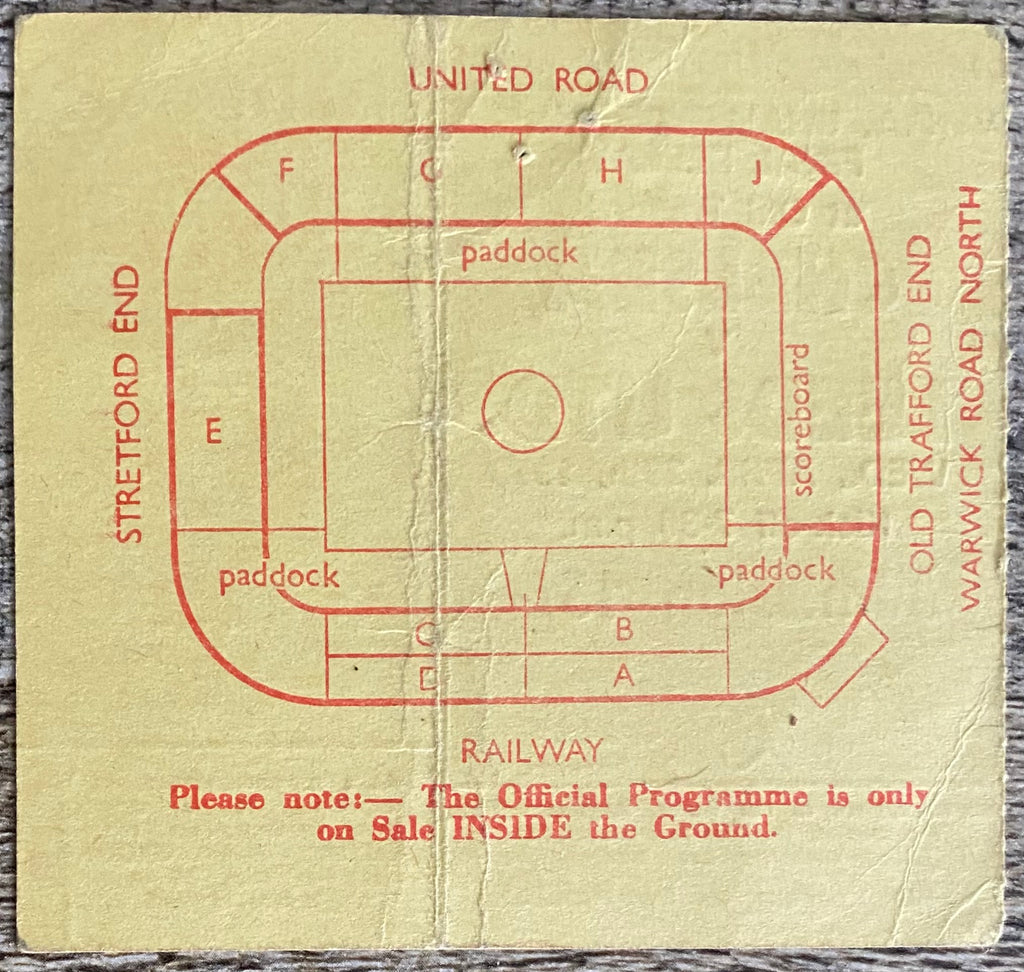 1970 ORIGINAL FA CUP FINAL REPLAY TICKET CHELSEA V LEEDS UNITED @ OLD TRAFFORD
