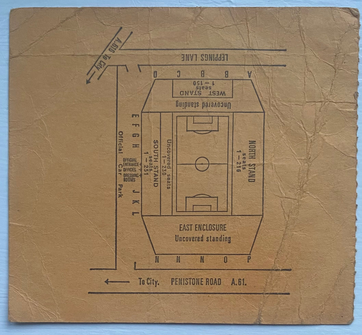 1973 ORIGINAL FA CUP SEMI FINAL TICKET ARSENAL V SUNDERLAND @HILLSBOROUGH