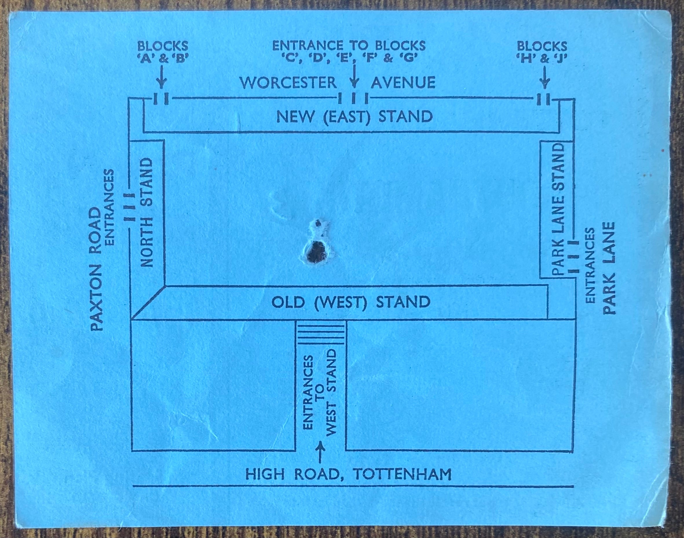 1970/71 ORIGINAL DIVISION ONE TICKET TOTTENHAM HOTSPUR V SOUTHAMPTON