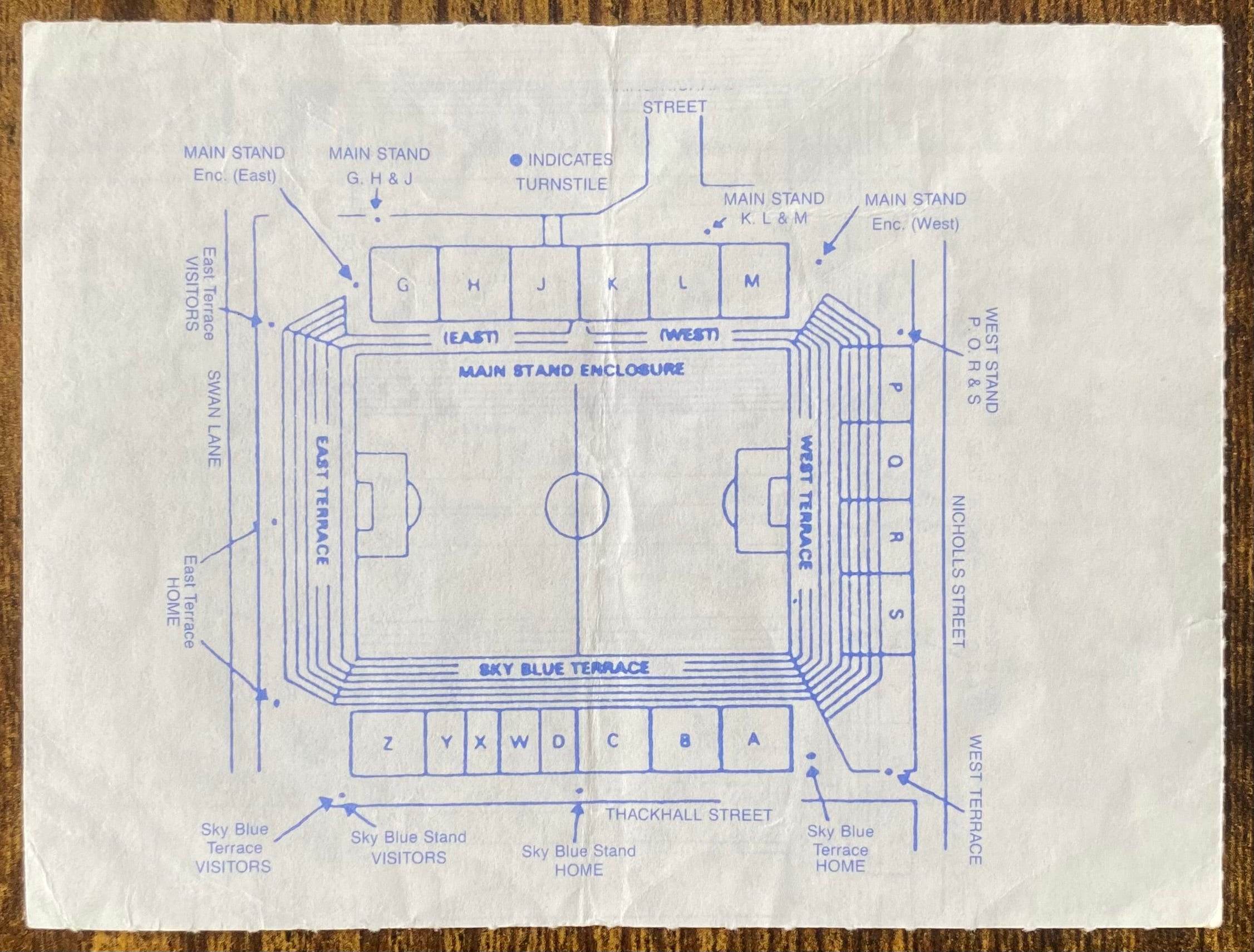 1990/91 ORIGINAL RUMBELOWS CUP 2ND ROUND 1ST LEG TICKET COVENTRY CITY V BOLTON WANDERERS