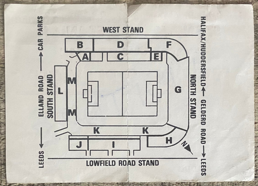1986/87 ORIGINAL DIVISION 1 PLAY OFF FINAL 2ND LEG UNUSED TICKET LEEDS UNITED V CHARLTON ATHLETIC