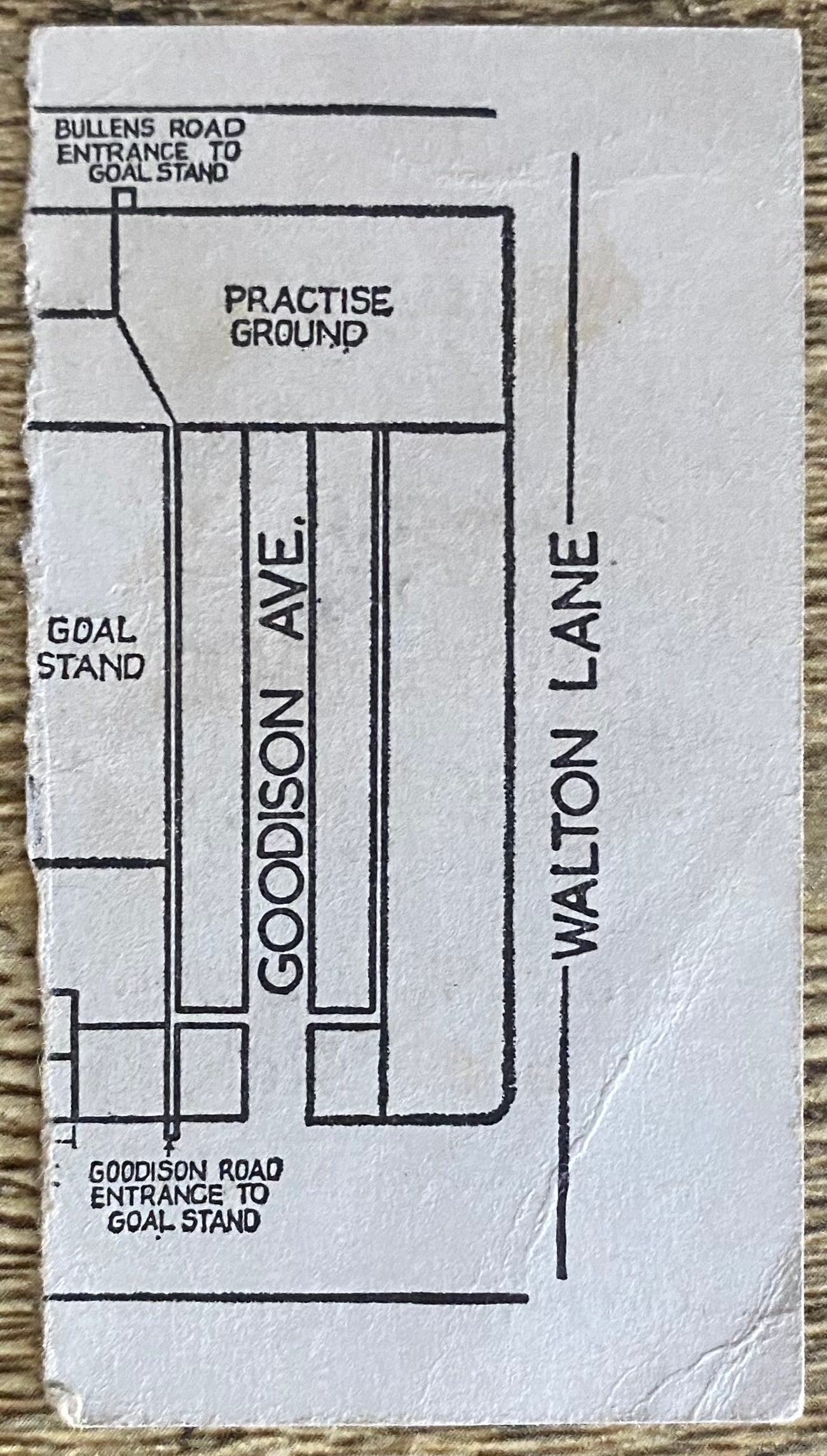 1967/68 ORIGINAL DIVISION ONE TICKET EVERTON V STOKE CITY