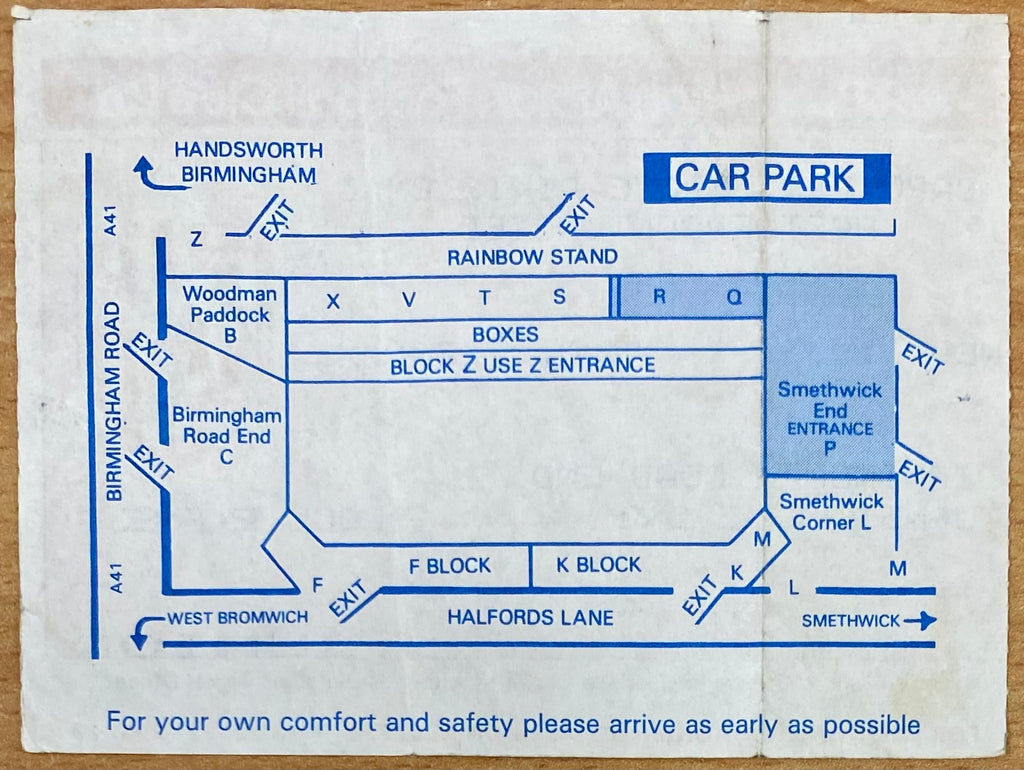 1991/92 ORIGINAL DIVISION 3 TICKET WEST BROMWICH ALBION V HARTLEPOOL UNITED