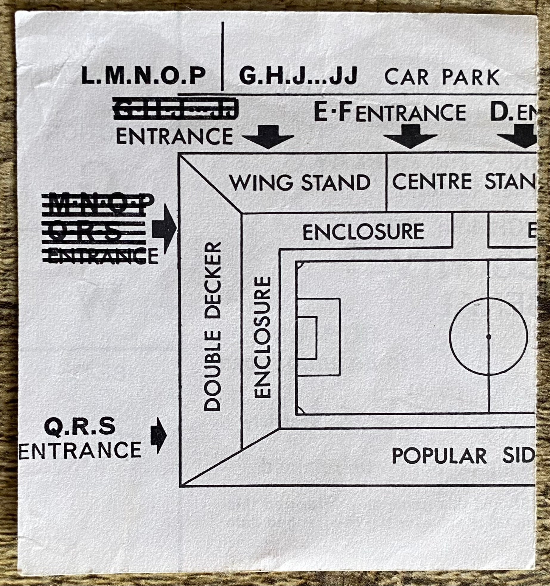 1971/72 ORIGINAL FA CUP 5TH ROUND 2ND REPLAY TICKET DERBY COUNTY V ARSENAL @ FILBERT STREET