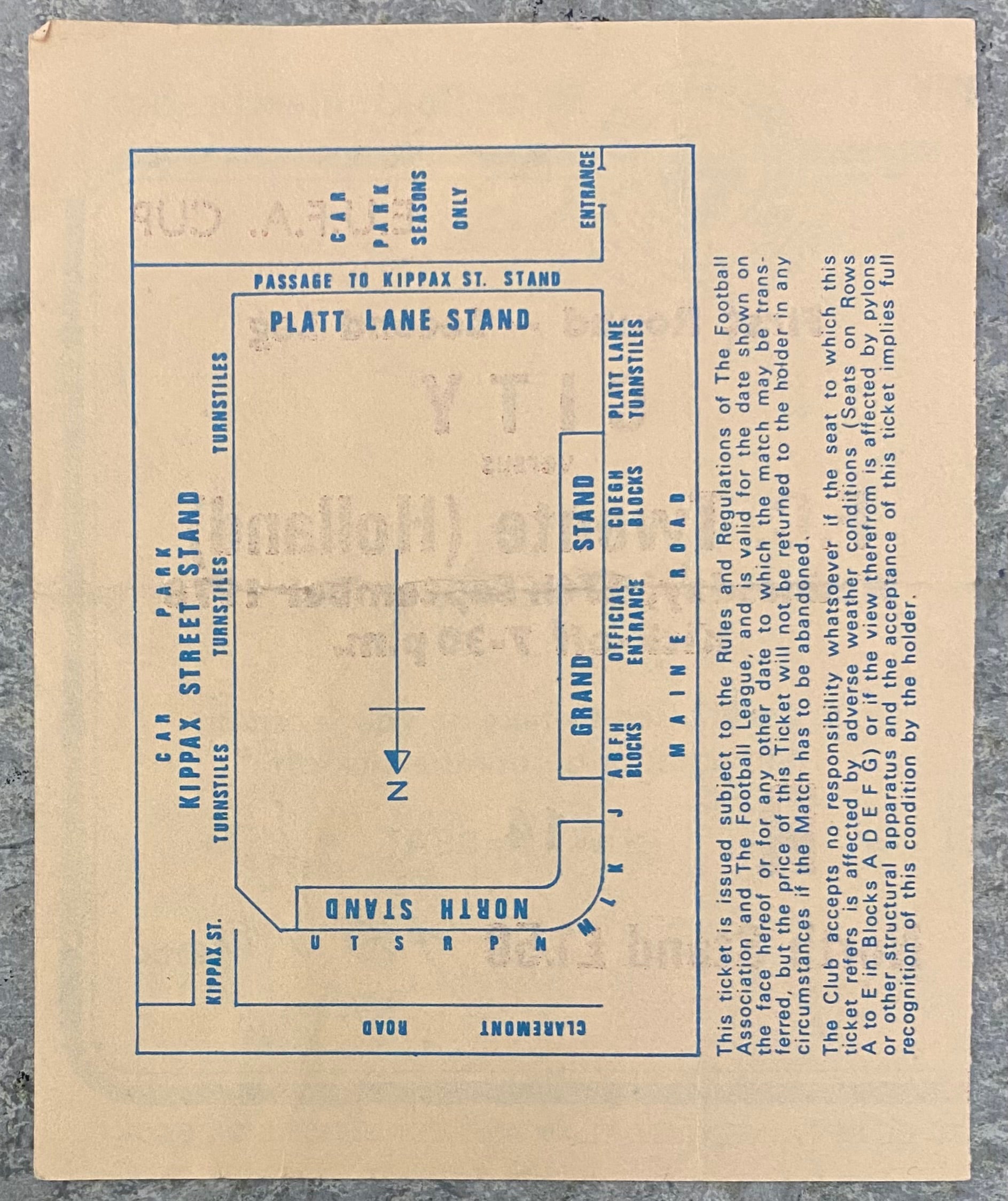 1978/79 ORIGINAL UEFA CUP 1ST ROUND 1ST LEG TICKET MANCHESTER CITY V FC TWENTE