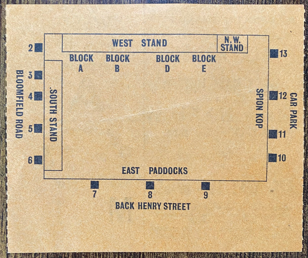 1970/71 ORIGINAL DIVISION 1 TICKET BLACKPOOL V WEST HAM UNITED