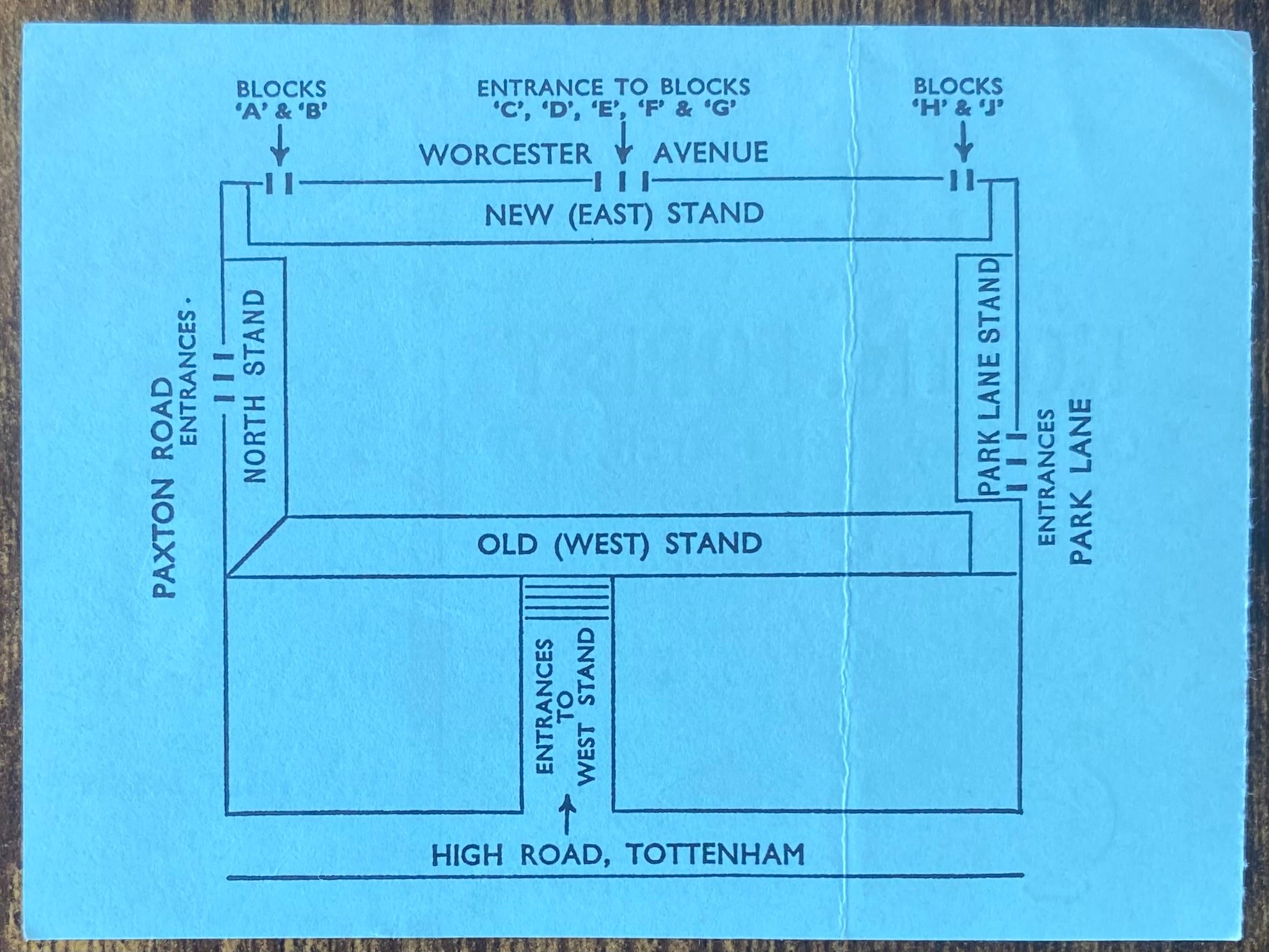 1969/70 ORIGINAL DIVISION ONE TICKET TOTTENHAM HOTSPUR V NOTTINGHAM FOREST
