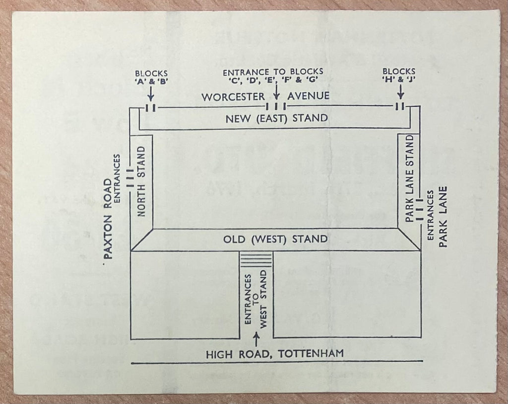 1975/76 ORIGINAL DIVISION ONE TICKET TOTTENHAM HOTSPUR V SHEFFIELD UNITED