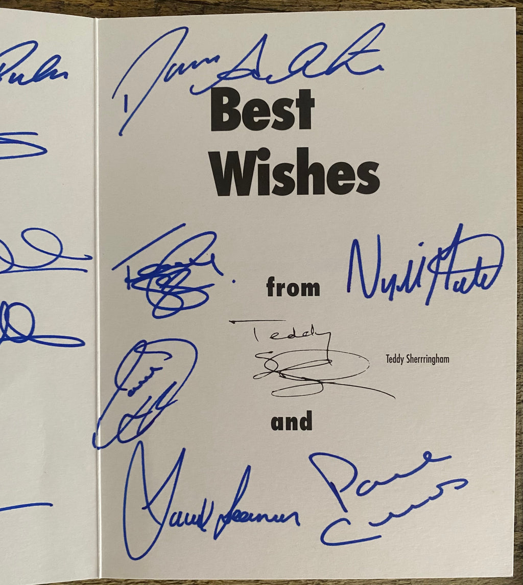 1998 CARD SIGNED BY 13 OF ENGLAND 98 WORLD CUP SQUAD V SAUDI ARABIA AT WEMBLEY (23/05/98)