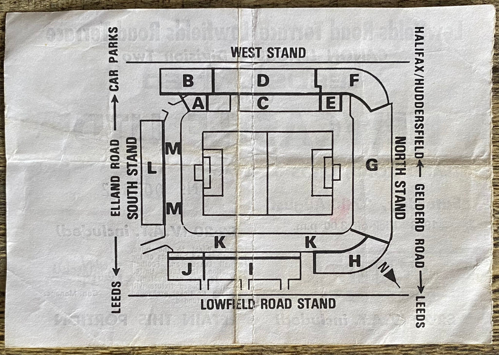 1983/84 ORIGINAL DIVISION 2 UNUSED TICKET LEEDS UNITED V NEWCASTLE UNITED