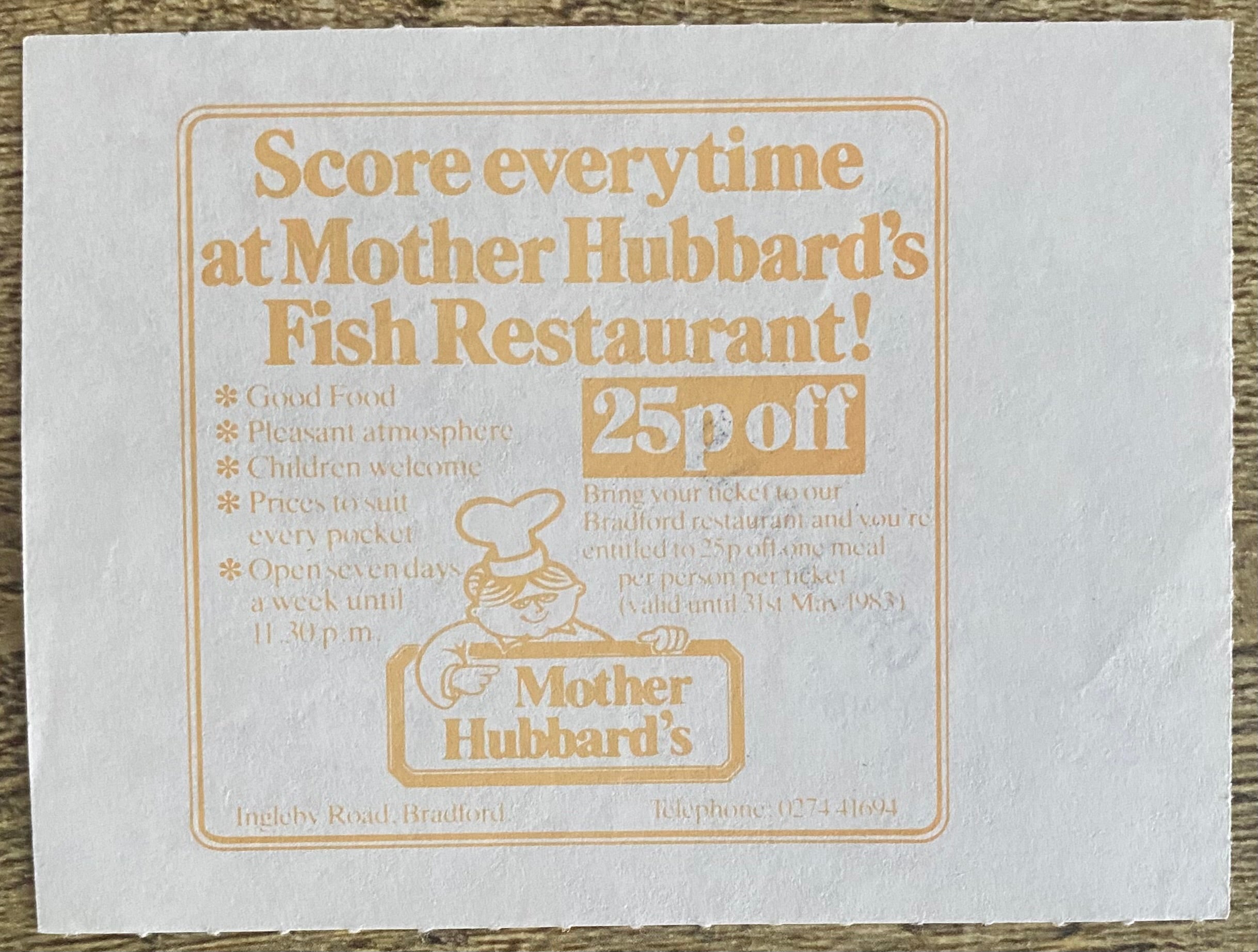 1982/83 ORIGINAL DIVISION 3 TICKET BRADFORD CITY V EXETER CITY