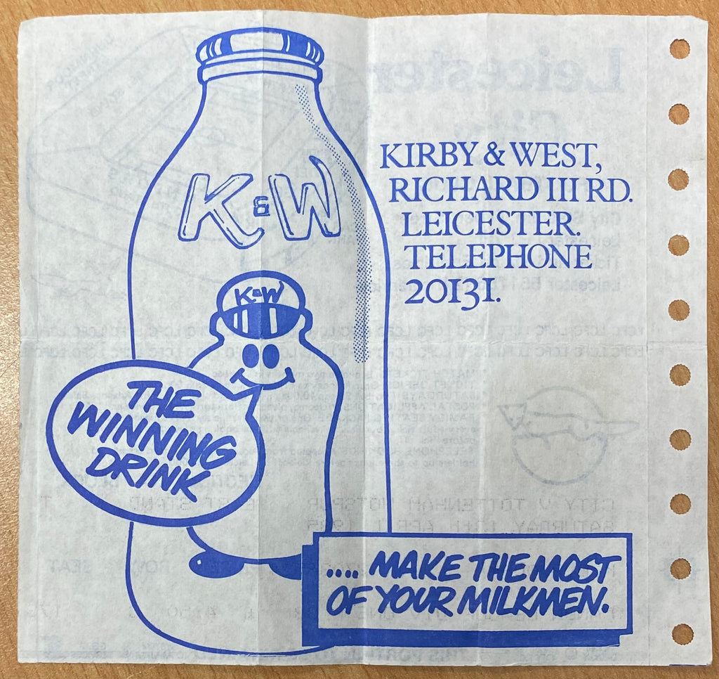 1984/85 ORIGINAL DIVISION ONE TICKET LEICESTER CITY V TOTTENHAM HOTSPUR