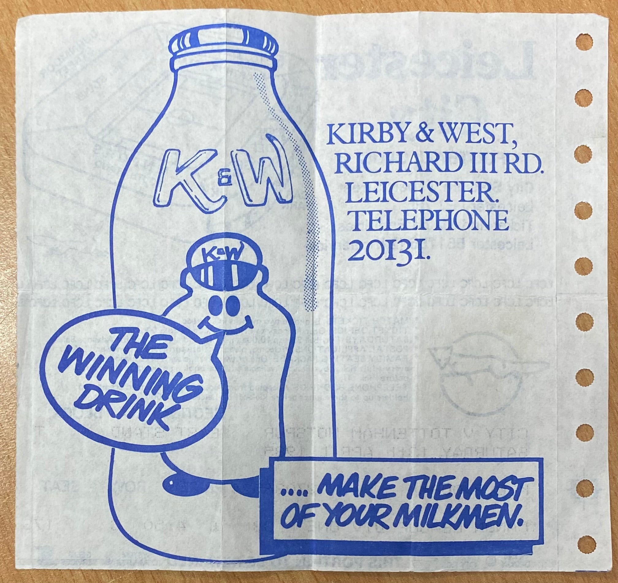 1984/85 ORIGINAL DIVISION ONE TICKET LEICESTER CITY V TOTTENHAM HOTSPUR