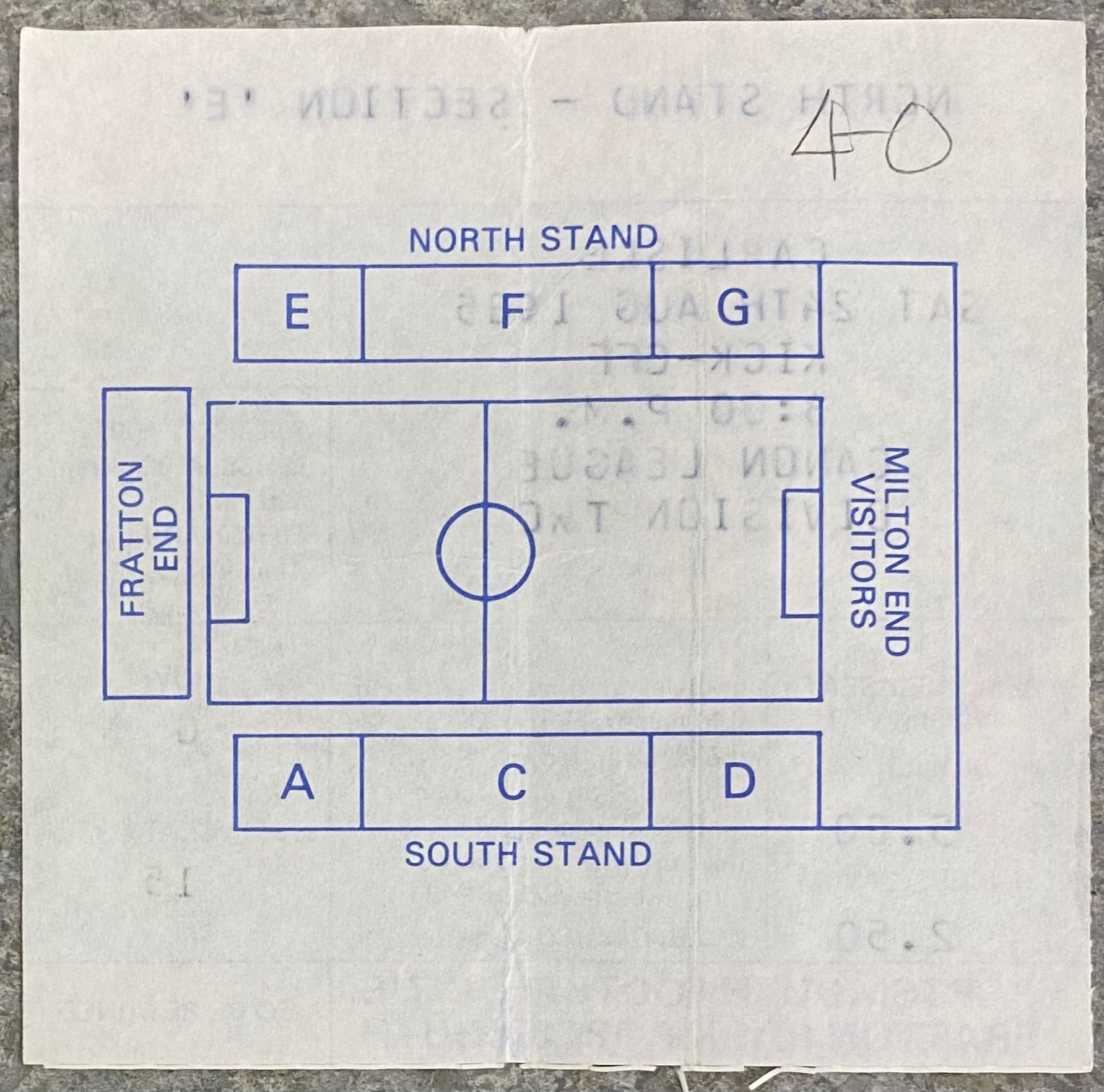 1985/86 ORIGINAL DIVISION 2 TICKET PORTSMOUTH V CARLISLE UNITED
