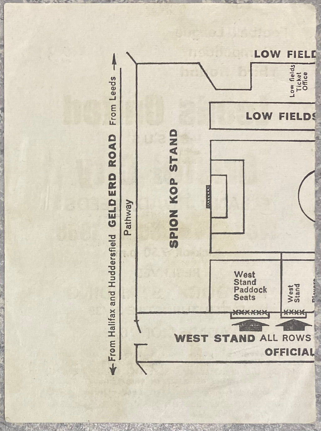 1968/69 ORIGINAL LEAGUE CUP 3RD ROUND TICKET LEEDS UNITED V BRISTOL CITY