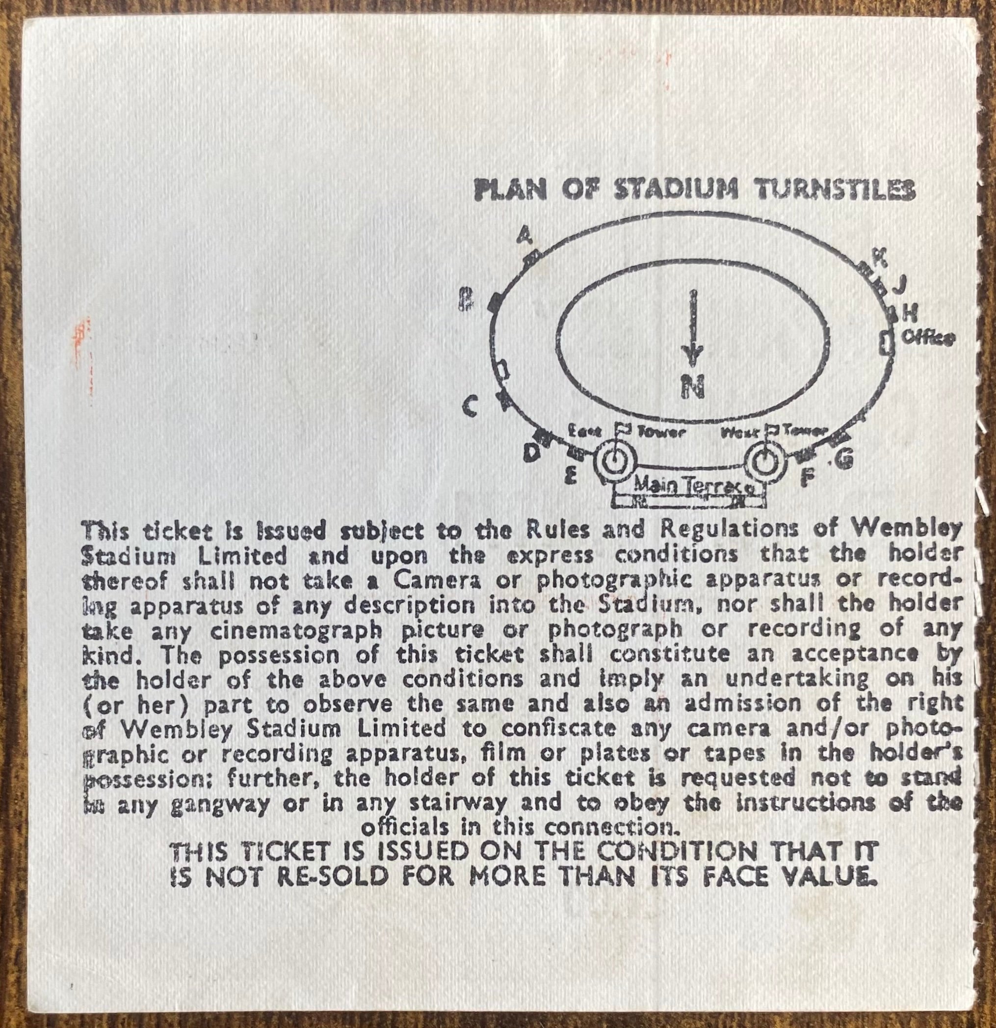 1971 ORIGINAL EUROPEAN CUP FINAL TICKET AJAX AMSTERDAM V PANATHINIAKOS @ WEMBLEY