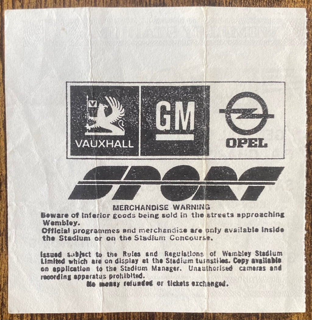 1987 ORIGINAL CHARITY SHIELD TICKET COVENTRY CITY V EVERTON