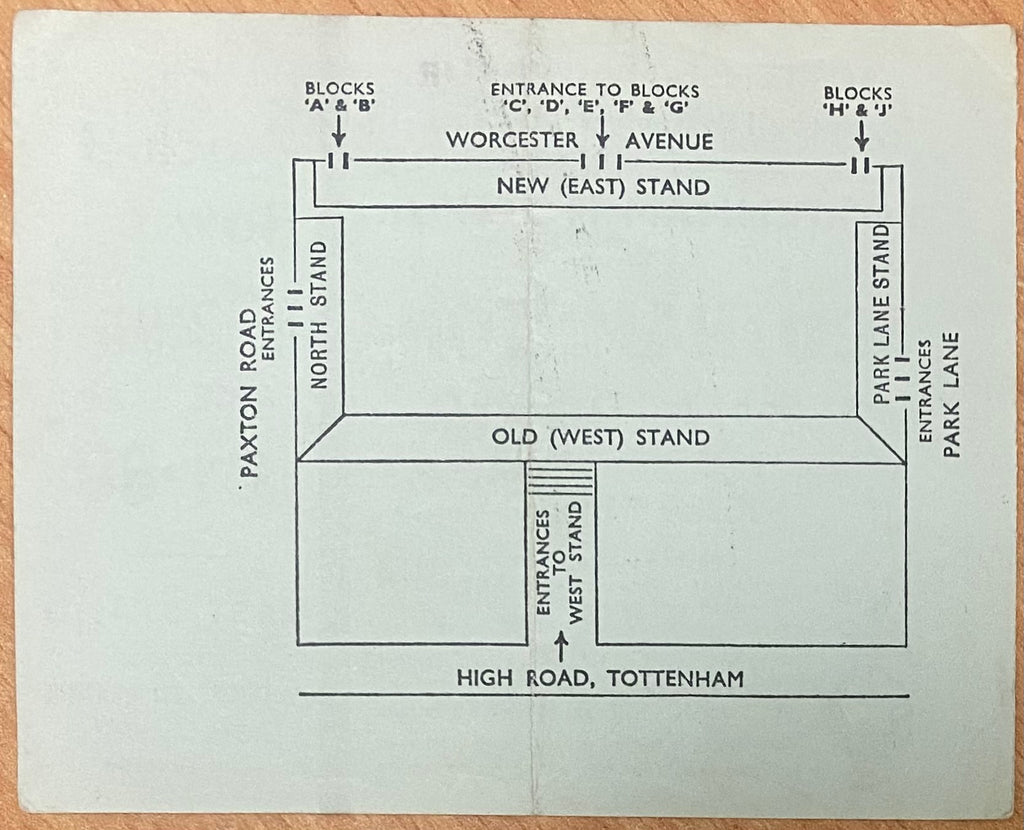 1977/78 ORIGINAL DIVISION TWO TICKET TOTTENHAM HOTSPUR V SOUTHAMPTON