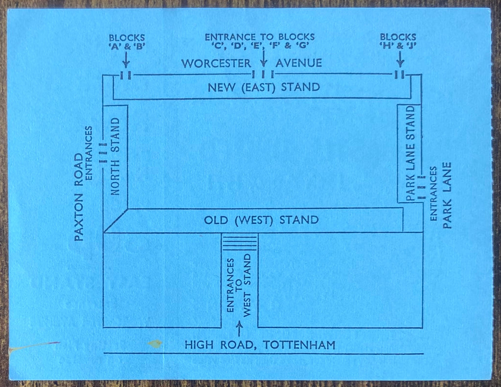 1971/72 ORIGINAL DIVISION ONE TICKET TOTTENHAM HOTSPUR V NEWCASTLE UNITED