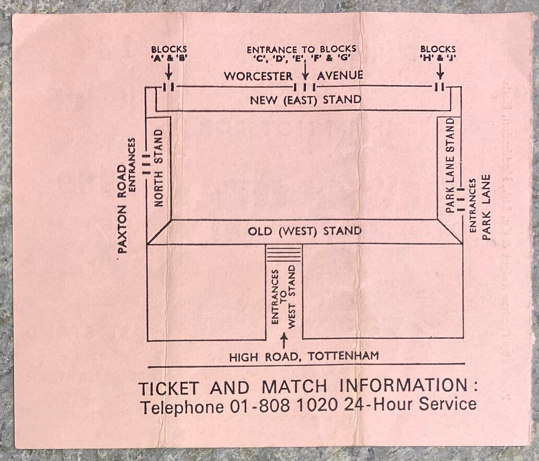 1978/79 ORIGINAL DIVISION ONE TICKET TOTTENHAM HOTSPUR V NORWICH CITY