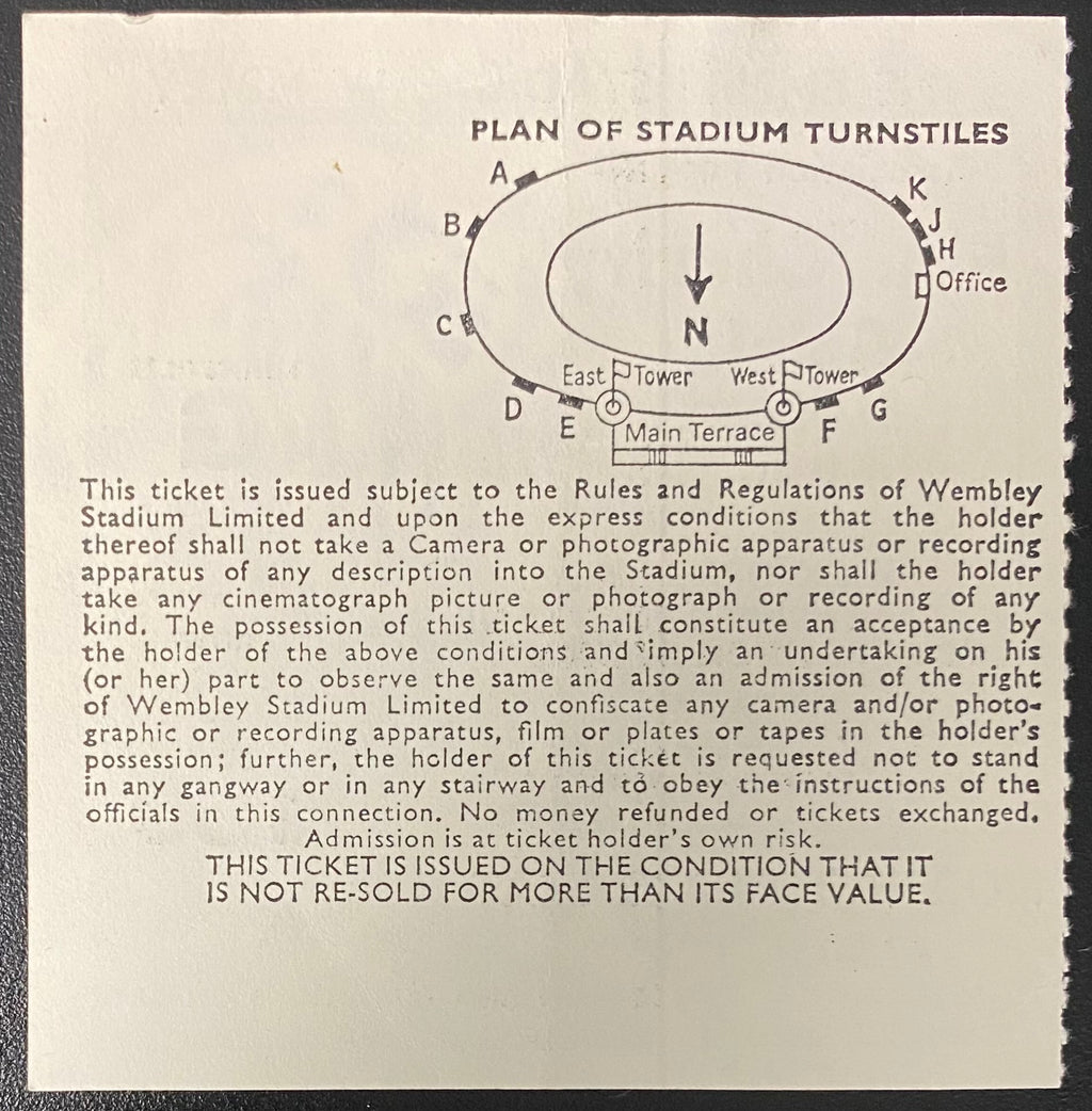 1976 ORIGINAL CHARITY SHIELD TICKET LIVERPOOL V SOUTHAMPTON