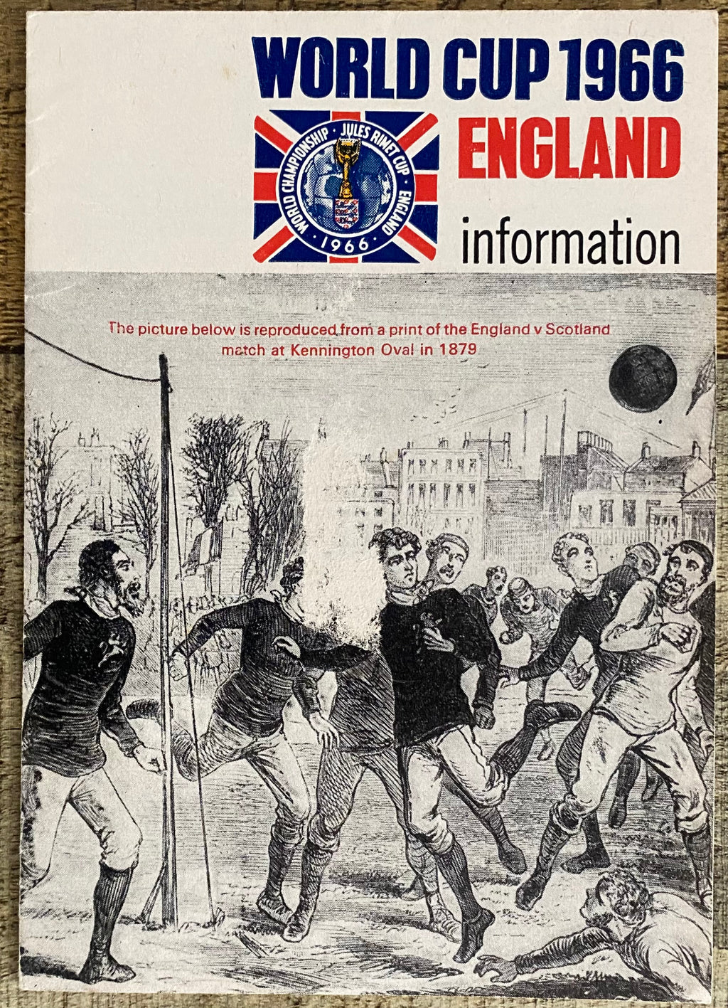 1966 WORLD CUP ORIGINAL OFFICIAL TICKET INFORMATION FOLD OUT BOOKLET