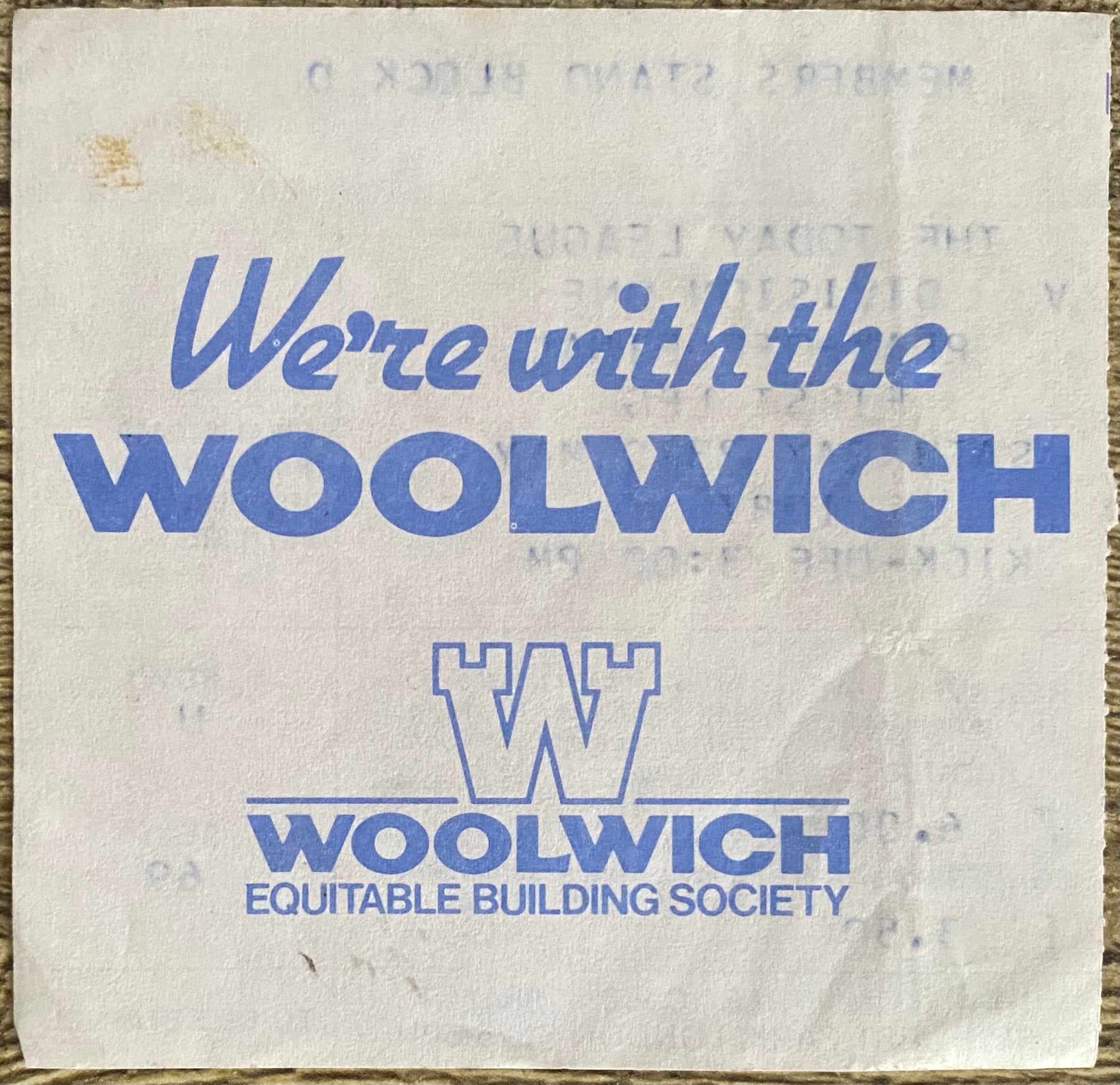 1986/87 ORIGINAL DIVISION 1 PLAY OFF FINAL 1ST LEG TICKET CHARLTON ATHLETIC V LEEDS UNITED
