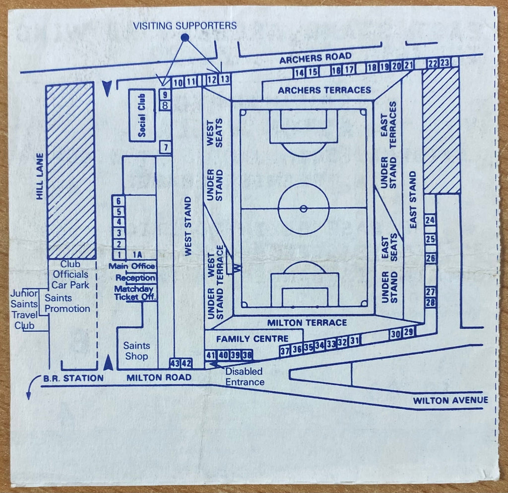 1992/93 ORIGINAL PREMIER LEAGUE TICKET SOUTHAMPTON V ASTON VILLA