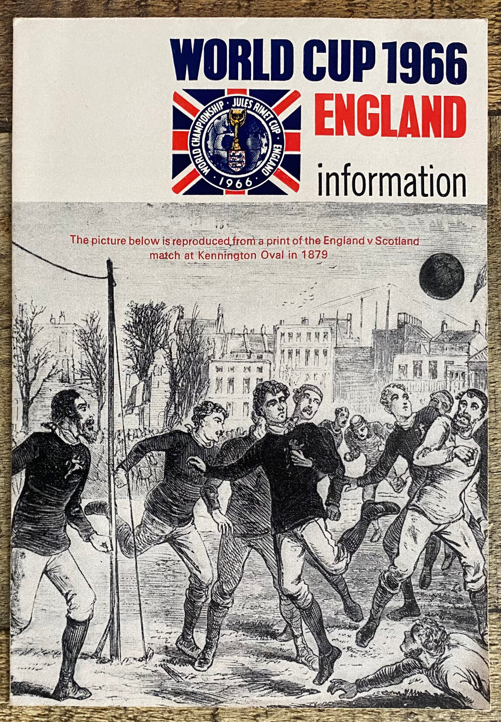 1966 WORLD CUP ORIGINAL OFFICIAL TICKET INFORMATION FOLD OUT BOOKLET
