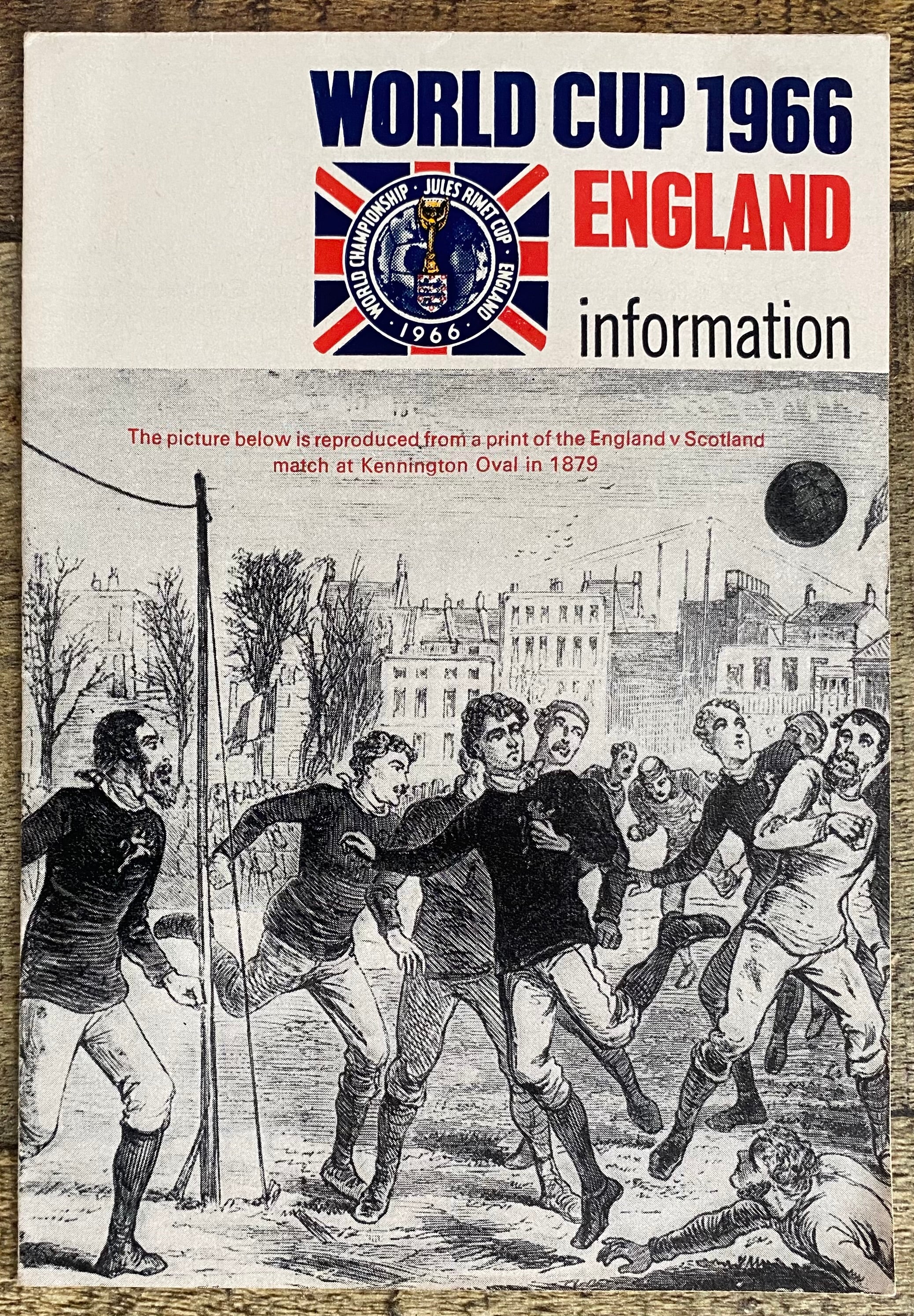1966 WORLD CUP ORIGINAL OFFICIAL TICKET INFORMATION FOLD OUT BOOKLET