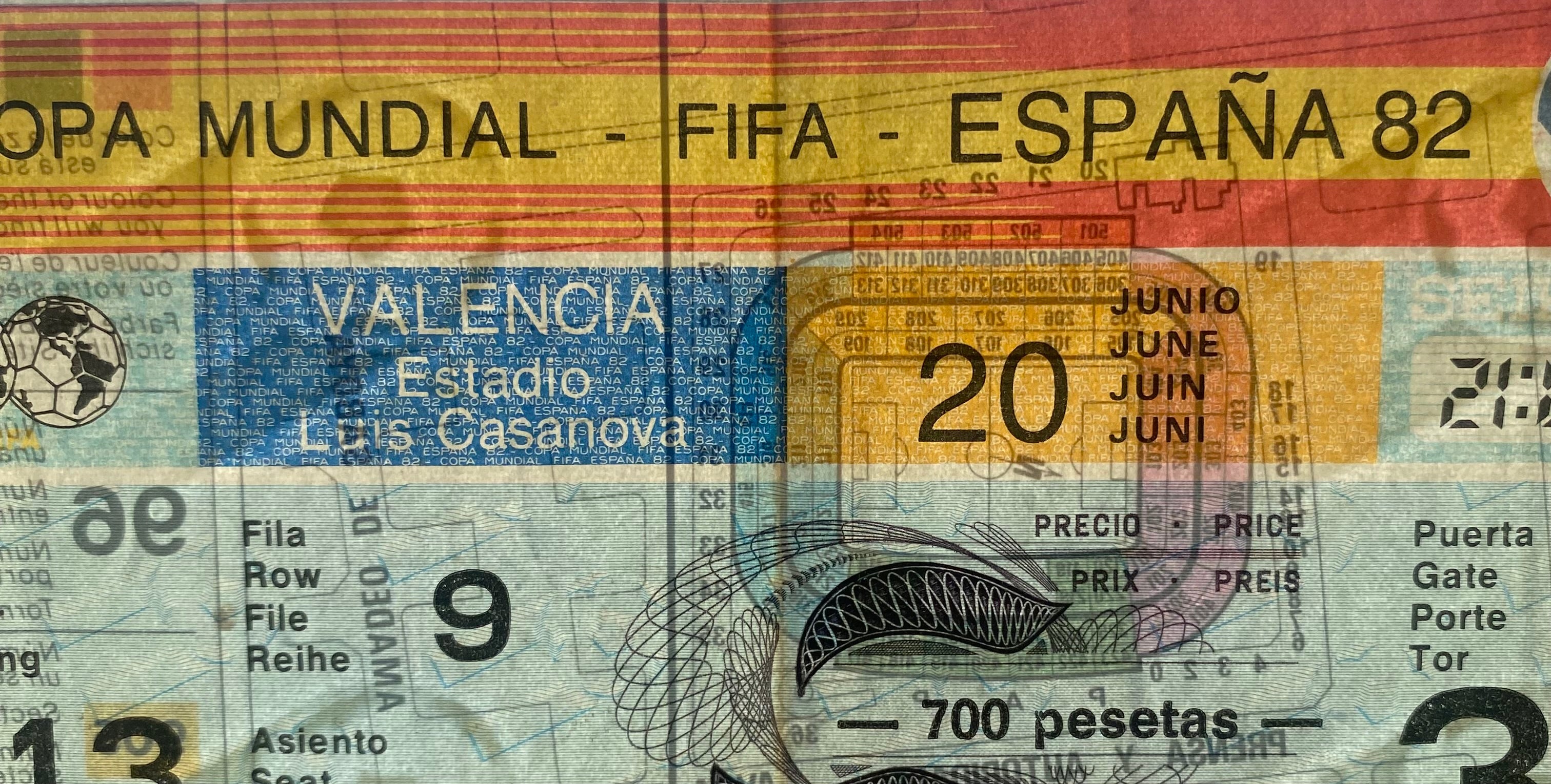 1982 ORIGINAL WORLD CUP 1ST ROUND TICKET SPAIN V YUGOSLAVIA @ VALENCIA